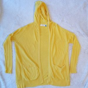 Sparrow Anthropologie Yellow Open Front Cardigan